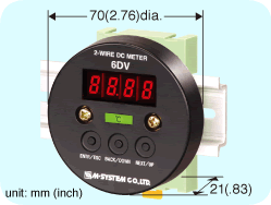 External view and dimensions of 6DV, 6DVI