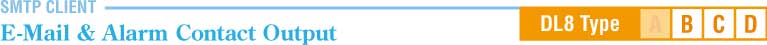 SMTP CLIENT E-Mail & Alarm Contact Output
