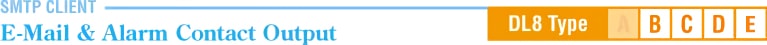 SMTP CLIENT E-Mail & Alarm Contact Output