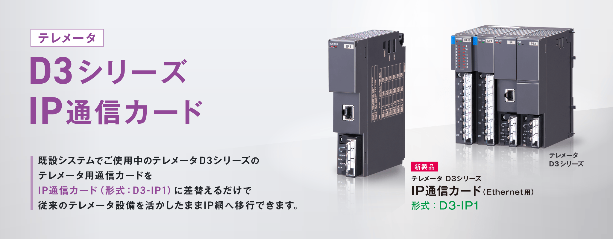 テレメータ D3シリーズ IP通信カード