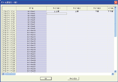 アラーム一括設定