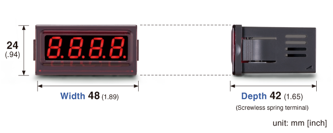 2-wire Digital Panel Meters (Loop Powered) 43 Series