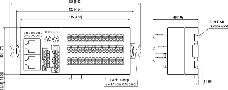 Dimensions unit: mm (inch)