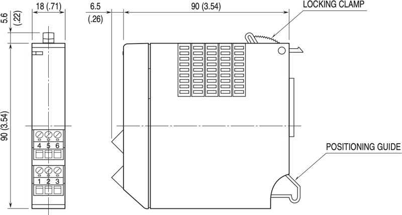 Dimensions unit: mm (inch)