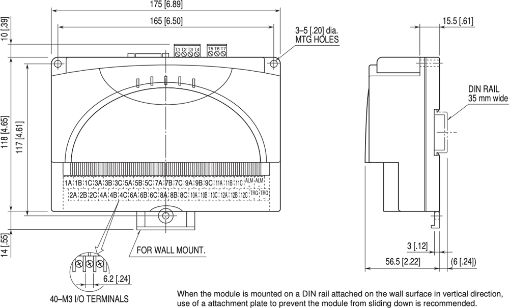 Dimensions unit: mm (inch)