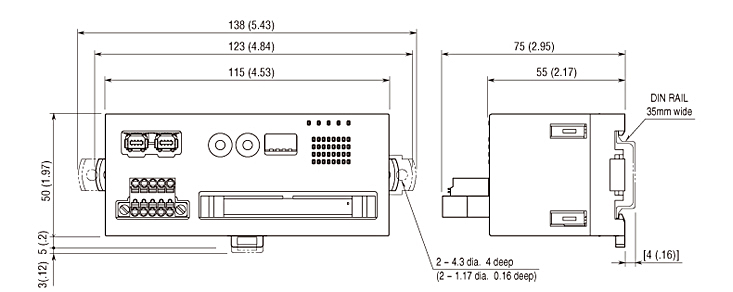 Dimensions unit: mm (inch)