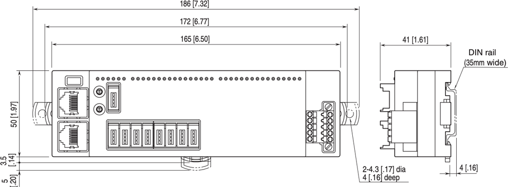 Dimensions unit: mm (inch)