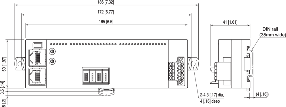 Dimensions unit: mm (inch)