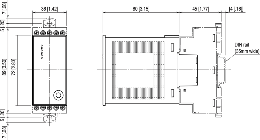 Dimensions unit: mm (inch)