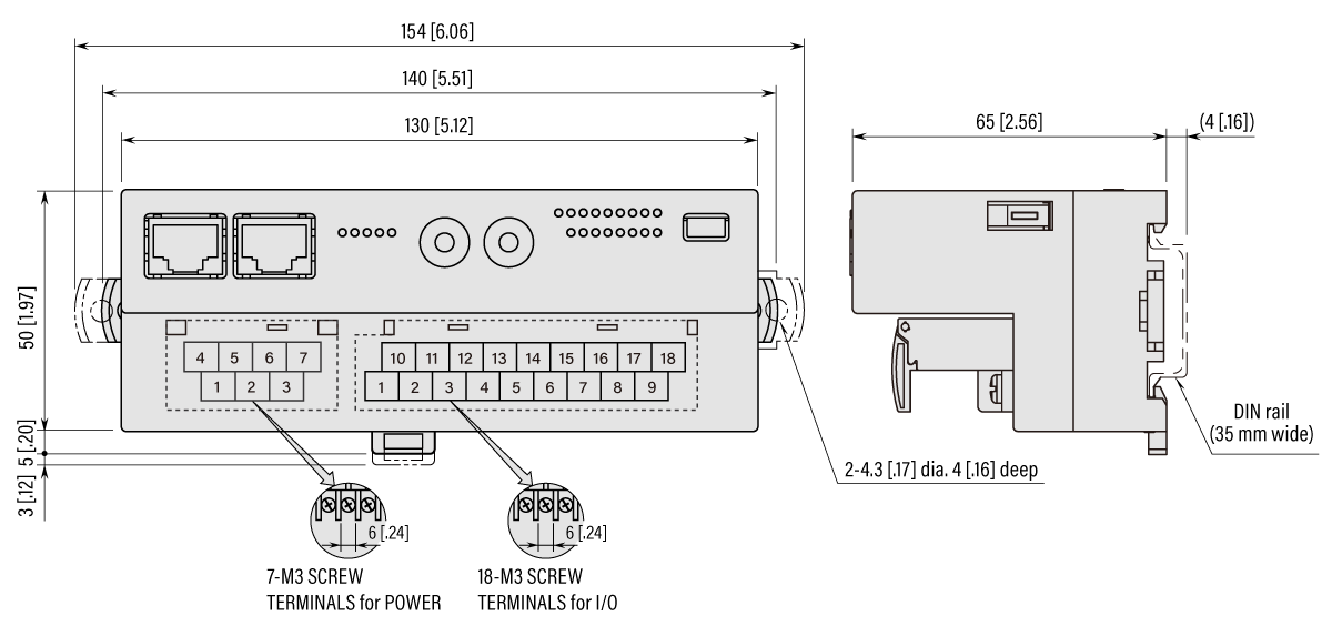 Dimensions unit: mm (inch)