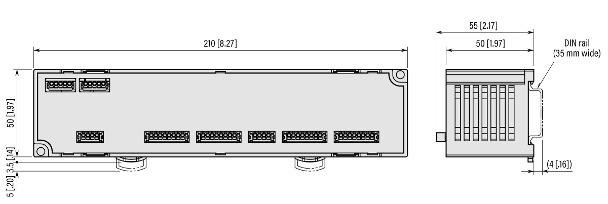 Dimensions unit: mm (inch)