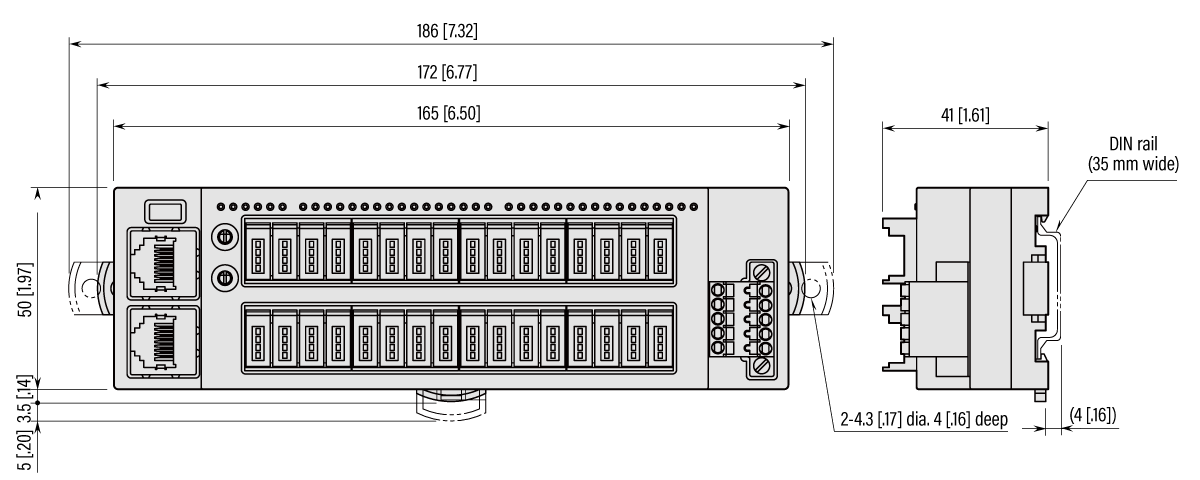 Dimensions unit: mm (inch)