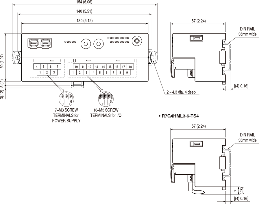 Dimensions unit: mm (inch)