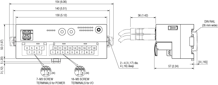 Dimensions unit: mm (inch)