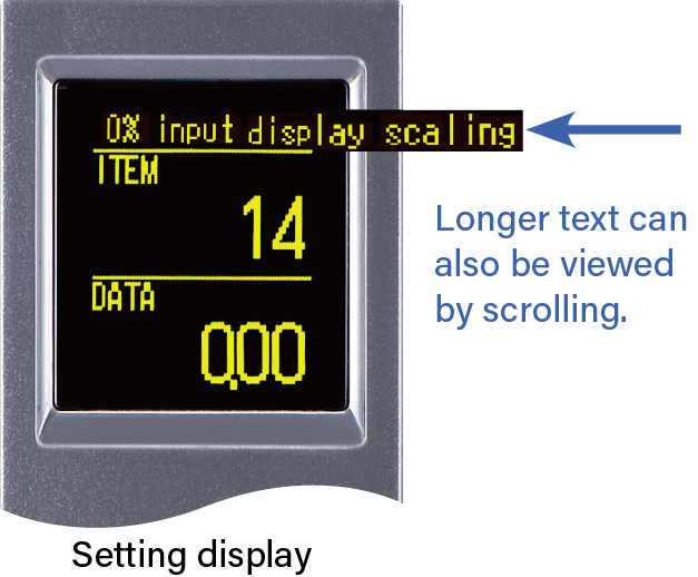 Setting display