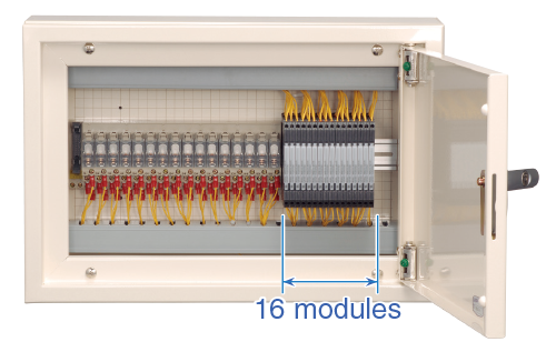 Control panel miniaturization with reduction of panels in number