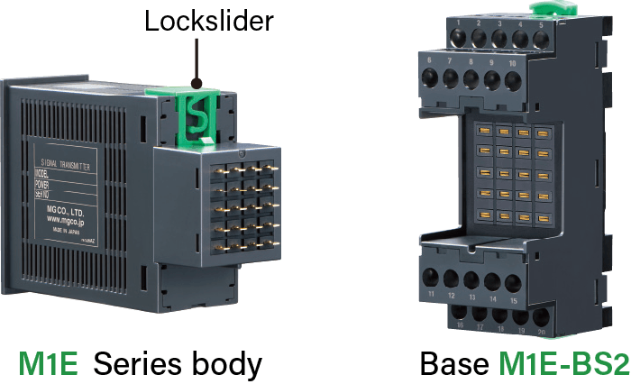 Space-saving, plug-in base mounted