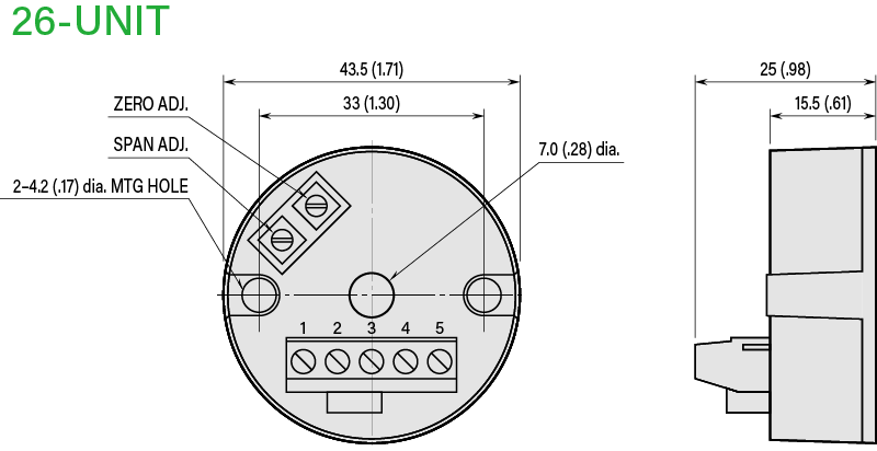 EXTERNAL DIMENSIONS unit: mm [inch]