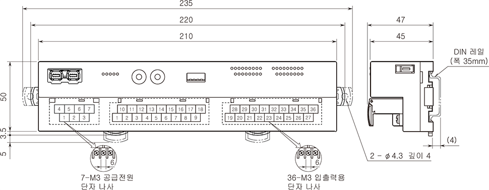 R7K4FML3 설치 치수도