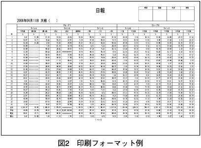 図2 印刷フォーマット例