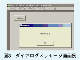図3　ダイアログメッセージ画面例