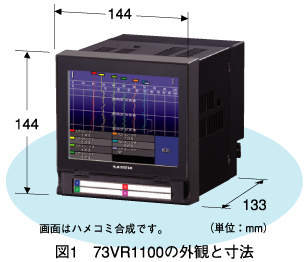 図1　73VR1100の外観と寸法