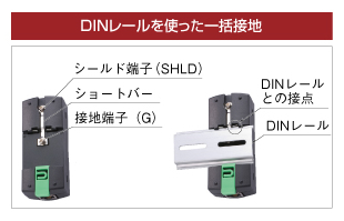 DINレール使った一括接地