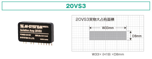 20VS3の外観と占有面積