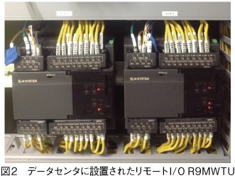 図2　データセンタに設置されたリモートI/O R9MWTU 