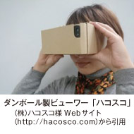 ダンボール製ビューワー「ハコスコ」（株）ハコスコ様 Webサイト（http://hacosco.com）から引用