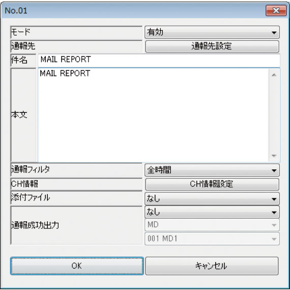 メール・フォーム 設定画面図