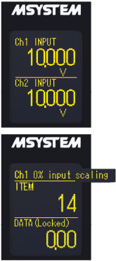 M1Eシリーズ 有機EL 表示画面