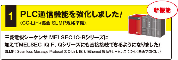 1.PLC通信機能を強化しました！