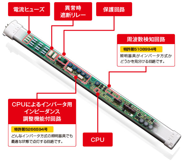 コンパクト管形LED LC560シリーズ 電子回路