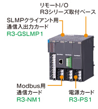 プロトコルが異なる通信カードを取付けます。