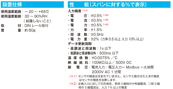 設置仕様・性能