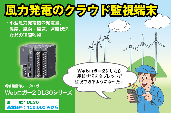 風力発電のクラウド監視端末