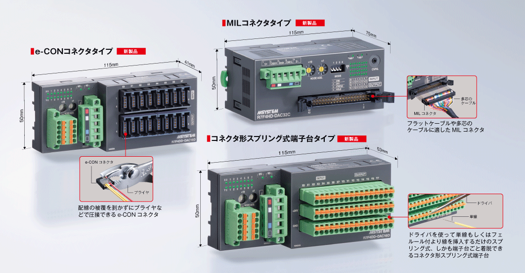 少チャネルコンパクト 一体形リモートI/O  R7シリーズ DeviceNet用リモートI/O