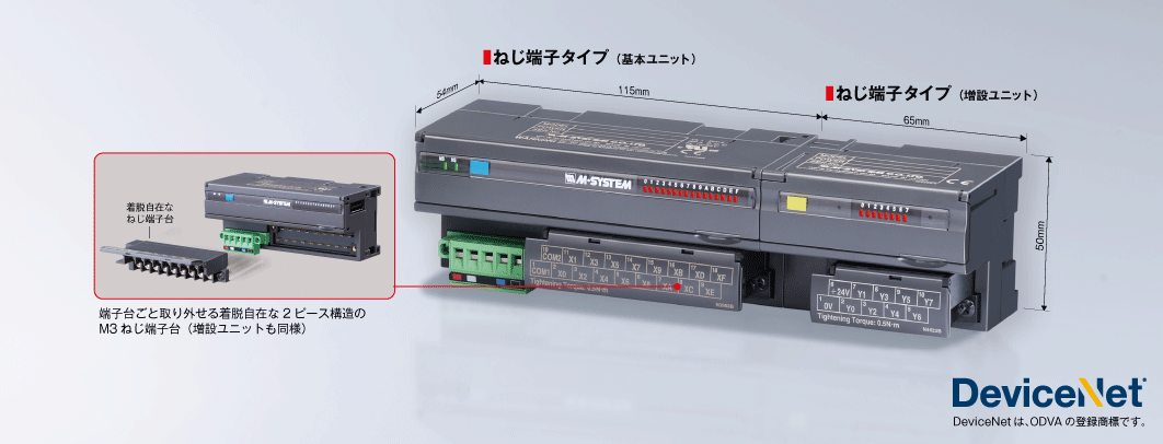 少チャネルコンパクト 一体形リモートI/O  R7シリーズ DeviceNet用リモートI/O