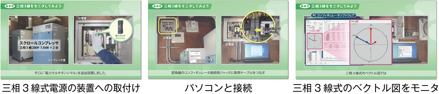 三相3線式をモニタしてみよう