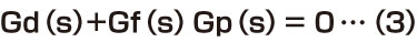 Gd（s）+Gf（s）Gp（s）= 0 …（3）