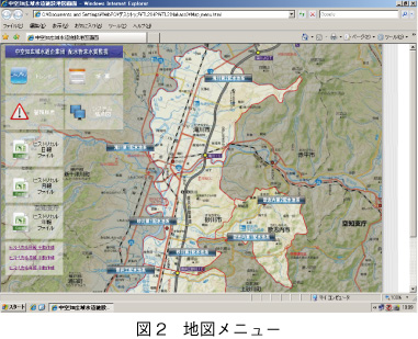 図2　地図メニュー