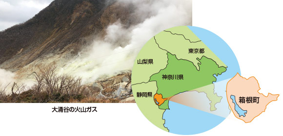 大涌谷の火山ガス