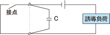 接点間にコンデンサを入れた回路