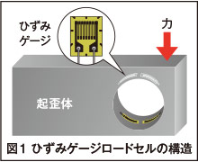 図１ ひずみゲージロードセルの構造