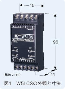 図1　W5LCSの外観と寸法