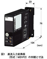 図1　直流入力変換器（形式：M2VF2）の外観と寸法