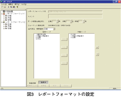 図3　レポートフォーマットの設定