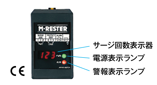 雷サージカウンタ付電源用避雷器（寿命モニタ機能付）