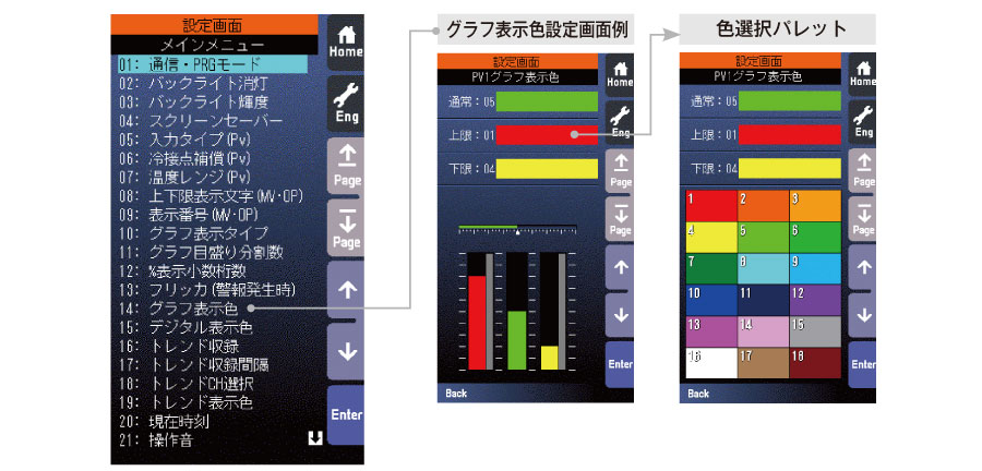 設定画面